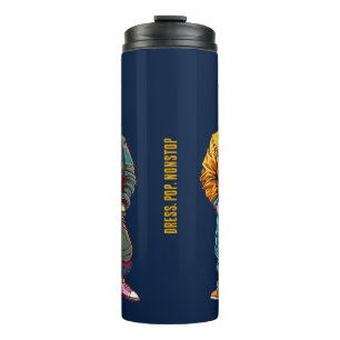 Grappig stijlvol dier Mode cadeau Thermosbeker