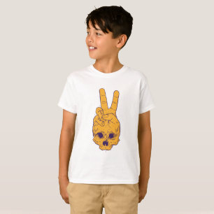 Grappig stijlvolle schedel t-shirt