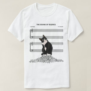 Grappig Stille Kat Muziek Parodie Ontwerp T-shirt