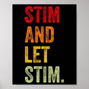 Grappig Stim en Laat Stim Autisme Bewustzijn Maand Poster