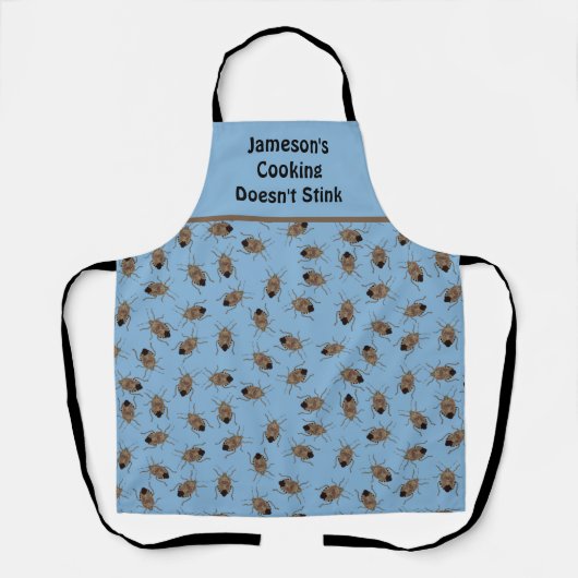 Grappig Stink Bugs Illustraties Custom Message Schort (Voorkant)
