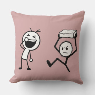 Grappig Stokfiguur Argument Kussen