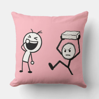 Grappig Stokfiguur Argument Kussen