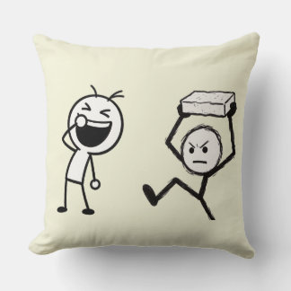 Grappig Stokfiguur Argument Kussen