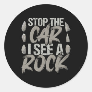 Grappig stoppen met auto's die ik zie van een rock ronde sticker