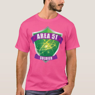Grappig Storm Area 51 Alien Soldaat Schild Ufo Gel T-shirt