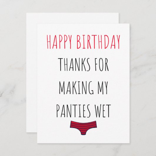 Grappig stoute verjaardagskaart voor hem feestdagenkaart (Voorkant / Achterkant)