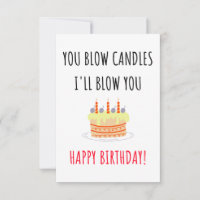 Grappig stoute verjaardagskaart voor hem, mannen