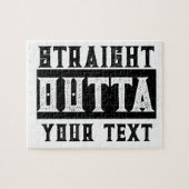 Grappig 'Straight Outta Jouw tekst' Legpuzzel (Horizontaal)