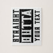 Grappig 'Straight Outta Jouw tekst' Legpuzzel (Verticaal)