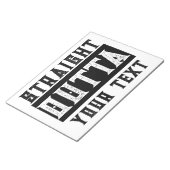 Grappig 'Straight Outta Jouw tekst' Notitieblok (Schuin)