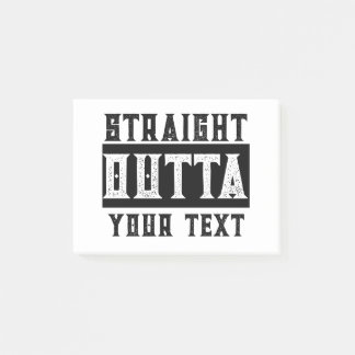 Grappig 'Straight Outta Jouw tekst' Post-it® Notes
