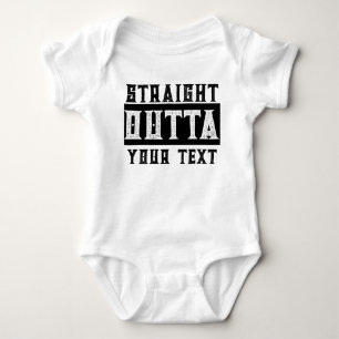 Grappig 'Straight Outta Jouw tekst' Romper