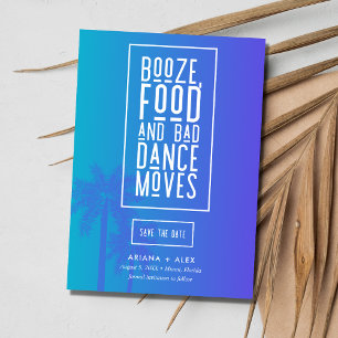 Grappig strand Bestemming Bruiloft Save The Date