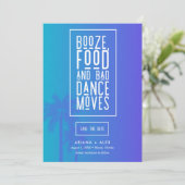 Grappig strand Bestemming Bruiloft Save The Date (Staand voorkant)