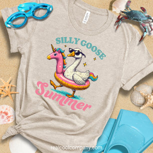 Grappig strand T-shirt Dwaas gans zomer