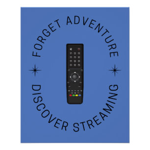 Grappig Streaming Poster   Decor voor tv- of filmf Perfect Poster