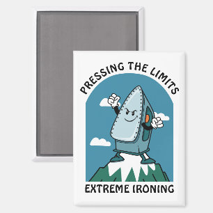 Grappig Strijkijzer Extreme Strijken Drukke Grenze Magneet