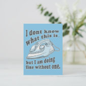 Grappig strijkontwerp Ik haat strijken Briefkaart (Staand voorkant)