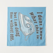 Grappig strijkontwerp Ik haat strijken Wandkleed (Voorkant (horizontaal))