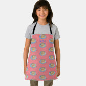 Grappig stripfiguur met blauw pet schort (Insitu)