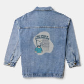 Grappig stripfiguur met muiscursor hoofd denim jacket (Achterkant)