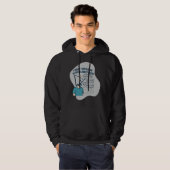 Grappig stripfiguur met muiscursor hoofd hoodie (Voorkant volledig)