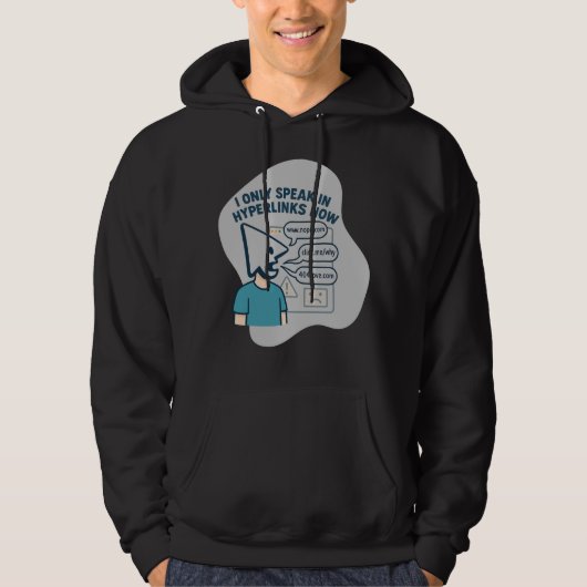 Grappig stripfiguur met muiscursor hoofd hoodie (Voorkant)