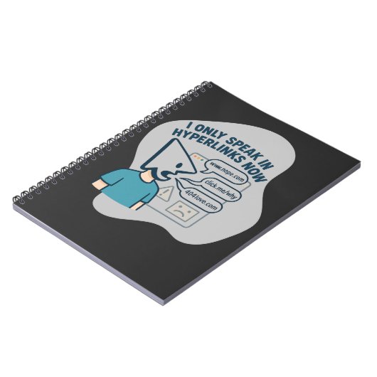 Grappig stripfiguur met muiscursor hoofd notitieboek (Linkerzijde)