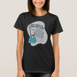 Grappig stripfiguur met muiscursor hoofd t-shirt