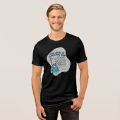 Grappig stripfiguur met muiscursor hoofd Tri-Blend shirt (Voorkant volledig)