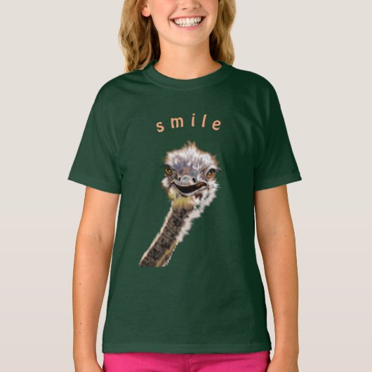 Grappig struisvogel T-shirt (Voorkant)