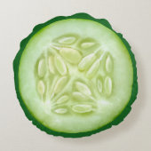 Grappig stukje komkommer rond kussen (Achterkant)