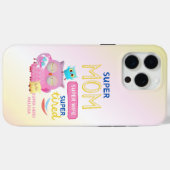 Grappig super mam, vrouw, super vermoeide Moederda Case-Mate iPhone Case (Achterkant (horizontaal))