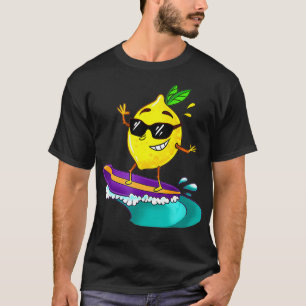 Grappig surfen citroen illustratie limonade Surf l T-shirt