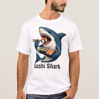 Grappig Sushi Haai T-Shirt