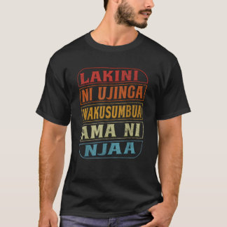 Grappig Swahili Taal Retro Keniaanse vader Tanzani T-shirt