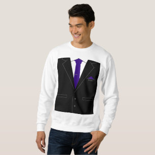 Grappig Sweatshirt met Faux Business Suit en Strop