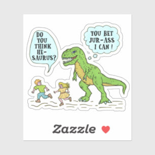 Grappig T Rex Dinosaurus Jurassic Pun Humoristisch Sticker
