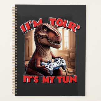 Grappig T-Rex Gamer Citaat Ontwerp Planner