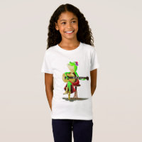 Grappig T-shirt cadeau met kikker spelen gitaar