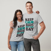 Grappig T-shirt dat kalm houdt, laat Idiots niet i (Unisex)