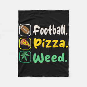 Grappig T-shirt Football Pizza Weed Voor Liefhebbe Fleece Deken