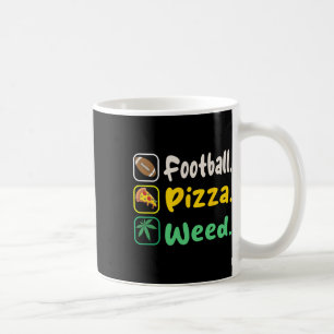Grappig T-shirt Football Pizza Weed Voor Liefhebbe Koffiemok