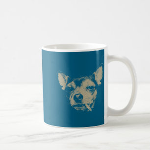 Grappig T-shirt Hond die Sigaret Rookt Chihuahua M Koffiemok