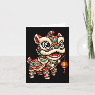Grappig T-shirt Leeuwendans Chinese Vuur Paard Kaart