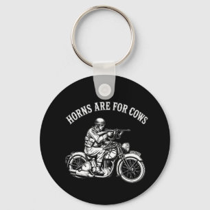 Grappig T-Shirt met Biker Attitude - Hoorns zijn v Sleutelhanger