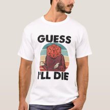 Grappig T-shirt met donkere humor – Ik denk dat ik