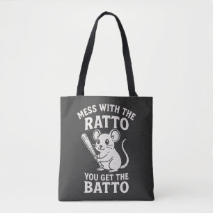 Grappig T-shirt met 'Mess with the Ratto You Get t Draagtas