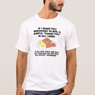 Grappig T-shirt met Ontbijt in Bed